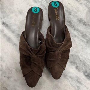 Splendid Dark Brown Suede Mules